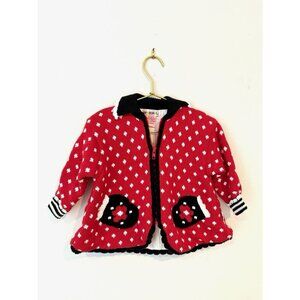 Vintage Gymboree Sweater Red White Winter Kids xs 90s